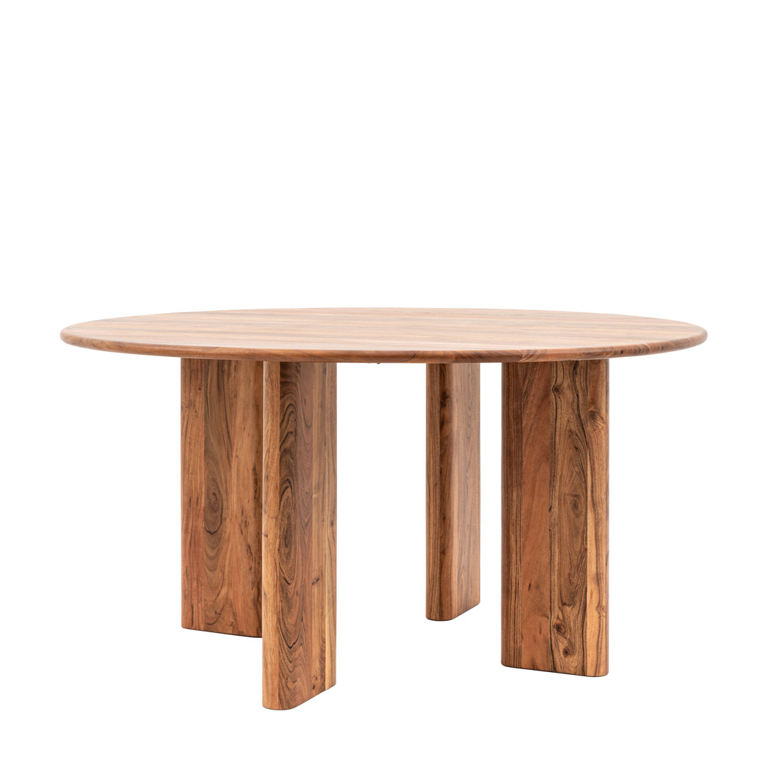 Fishersville Acacia Round Dining Table