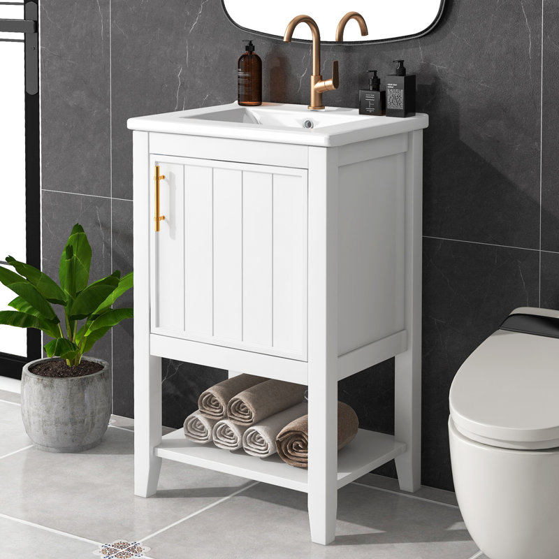 Ensemble de meuble-lavabo simple 20 po Shevonda, Blanc