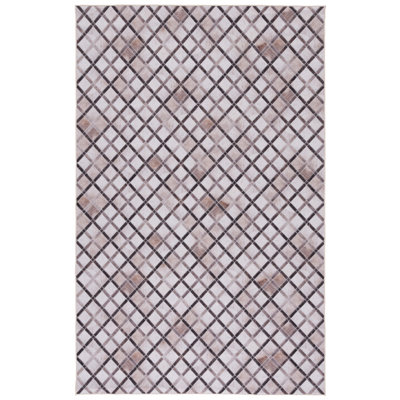 Tapis géométrique beige / brun