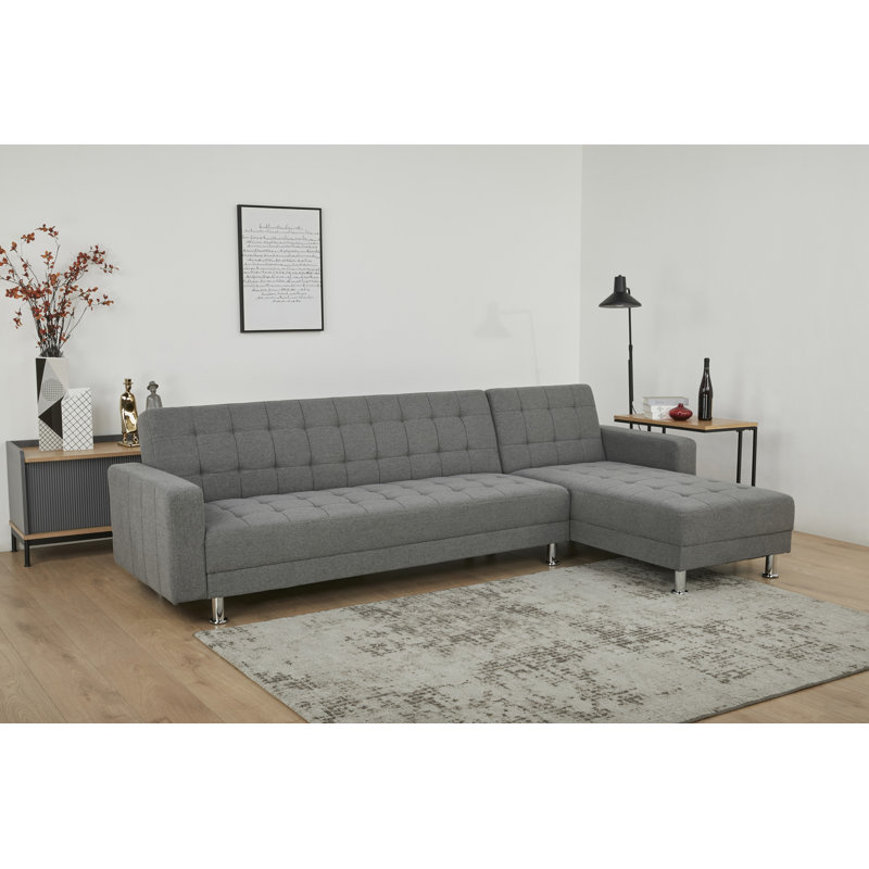 Wycombe Sleeper Corner Sofa, Peppered Grey