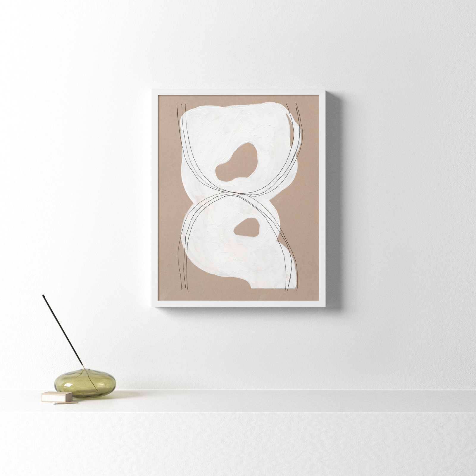 Free Form 1 by Andrea Stokes, 20" H x 16" W x 1.25" D, White