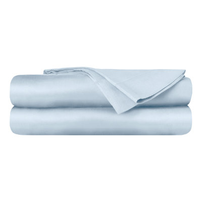 Ensemble de draps en satin de coton 100% biologique Delara certifié GOTS, agrafe longue 400TC, doux et respirant avec poche profonde