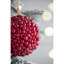 Ornement en forme de boule de baies rouges 6,5 x 6,5 po, boules de Noël suspendues décoratives pour décorations de fêtes, ensemble de 3