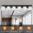 Black 6-Light Dimmable LED Vanity Light with 360° Rotatable Lamp Heads for Bathroom, Vanity, Mirror, and Living Room-360312590-360312584
