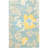 Freda Floral Handmade Tufted Wool Blue Area Rug-20970277