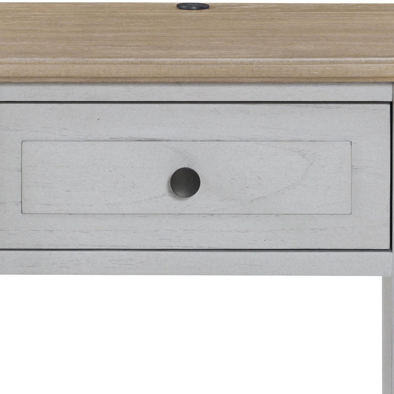 Petite table de chevet pour adolescent - ciment et sable