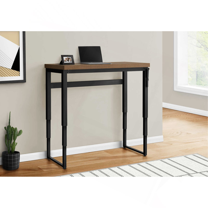 Computer Desk, Home Office, Standing, Adjustable, 48"L, Work, Laptop,  Laminate, Black Metal, Contemporary, Modern, Black
