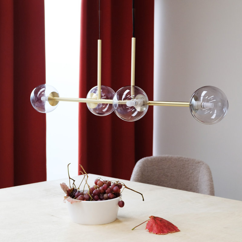 4 - Light Brown/Clear Sphere Pendant
