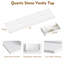 Dessus de meuble-lavabo 72 po en pierre de quartz blanc avec double vasque carrée en céramique