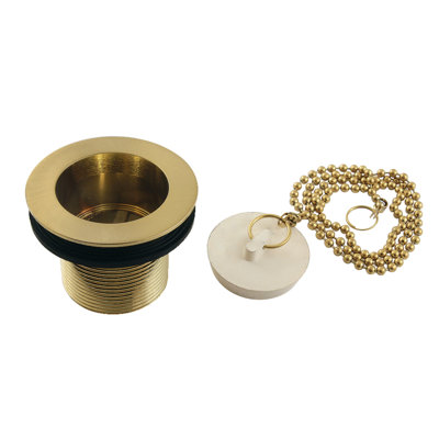 Kingston Brass Made To Match 1-1/2-Inch Chain and Stopper Tub Drain with 1-1/2-Inch Body Thread