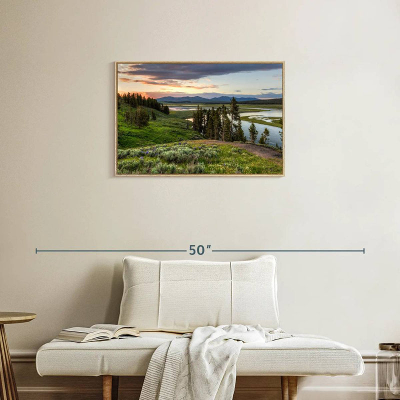 Hayden Valley Hills, Cadre flottant en bois naturel, 31 po x 21 po