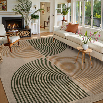Tapis d'extérieur moderne en faux jute avec envers antidérapant, tapis de patio lavable pour terrasse, cour et intérieur