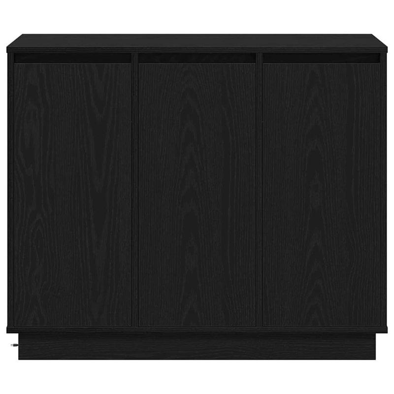 Sideboard With Shelf 90 X 32 X 75 Cm Engineered Wood, Black Oak
