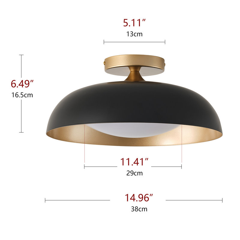3000K/4000K/6000K Classic Design Semi-Flush Mount Light