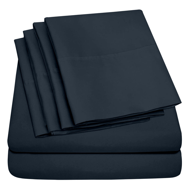 Ensemble de draps toutes saisons en microfibre - ultra doux, léger et durable, Bleu