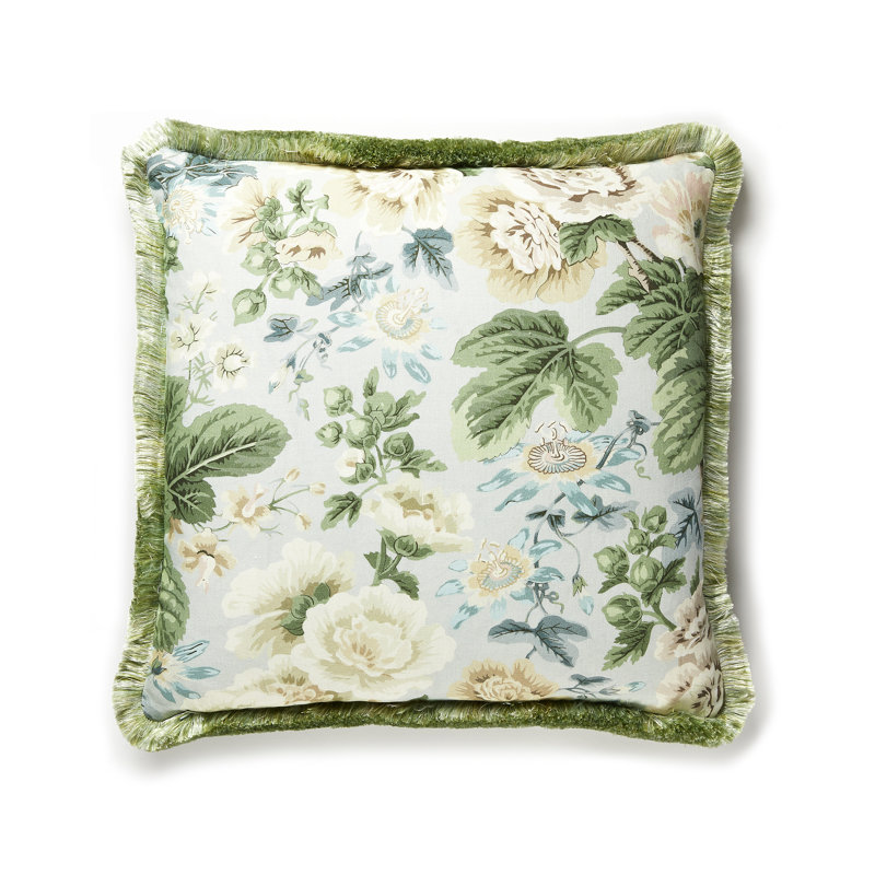 Porcelain Square Pillow Cover & Insert, Rain