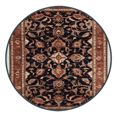 Machine Washable Persian Brown Area Rug