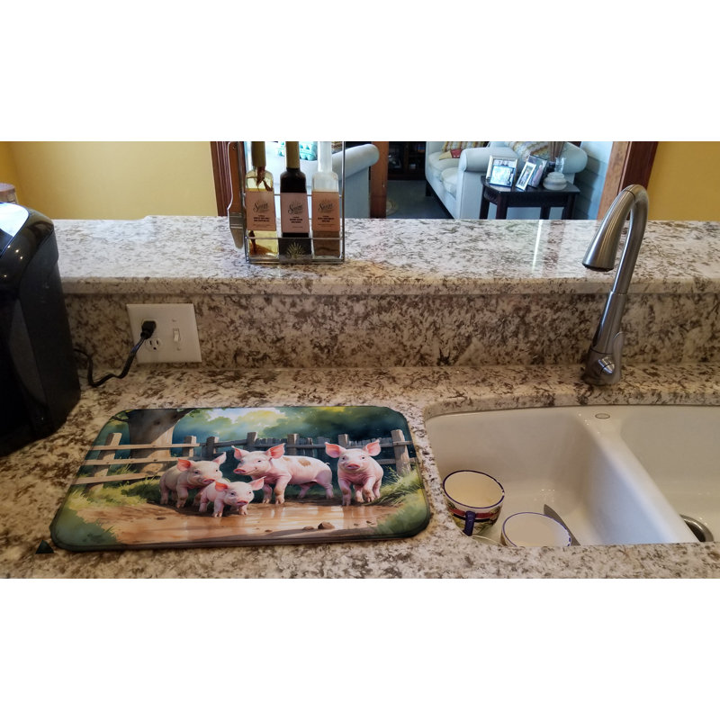 Piglets in the Mud Dish Drying Mat
