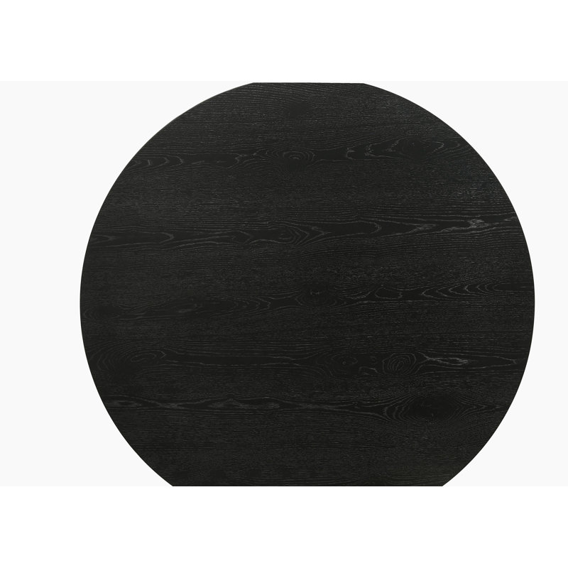 Console ronde noire l 20 po avec base piédestal Jasper