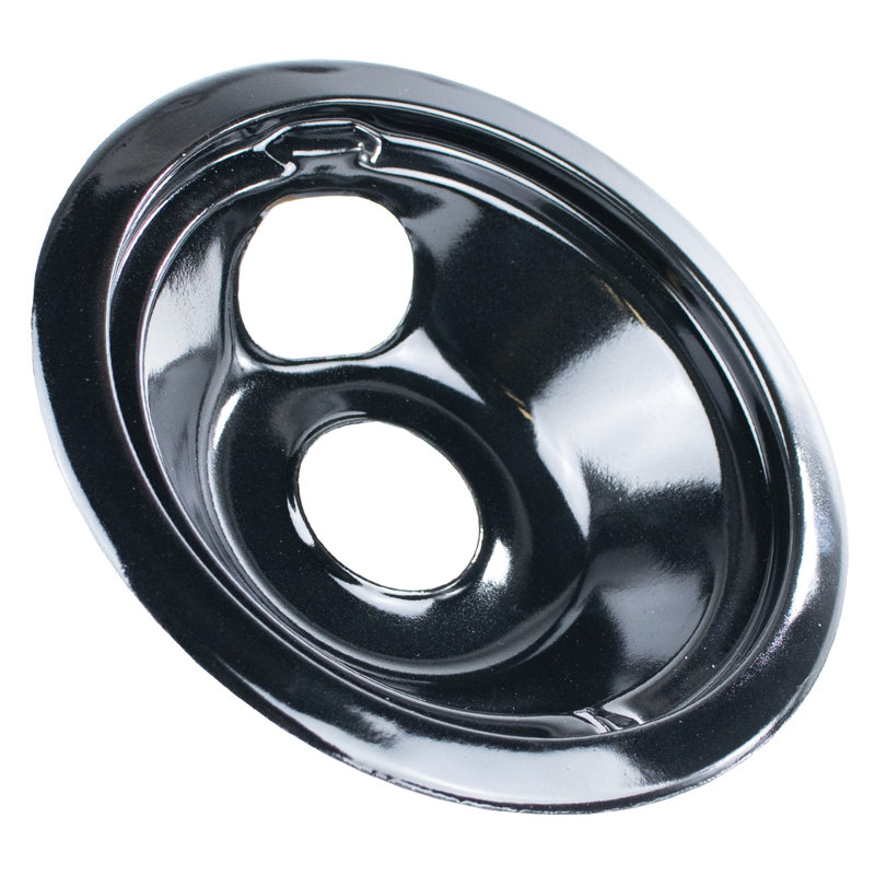 Certified Appliances Universal Range Drip Pan, 2.9" H x 10.4" W x 10.4" D, Black