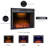 Electric Fireplace Insert Heater With Realistic Fire Crackling Sound, Multi Led Flame Modes, Remote Control, Overheating Protection, 750/1500w