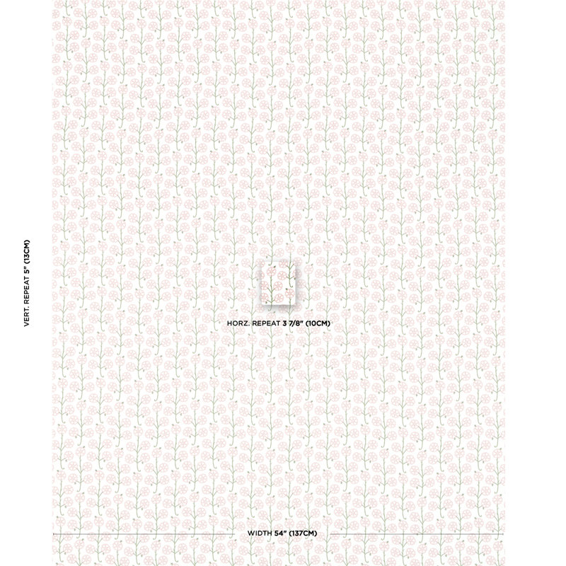 Schumacher x Neisha Crosland Gardenia Fabric, Rose