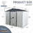 Outdoor Metal Storage Shed with Sliding Door and foundation for Backyard, Patio, Lawn-111523149