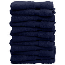 Nautica Oceane Solid Wellness Towel Collection - 2 Piece Bath Towel - Navy