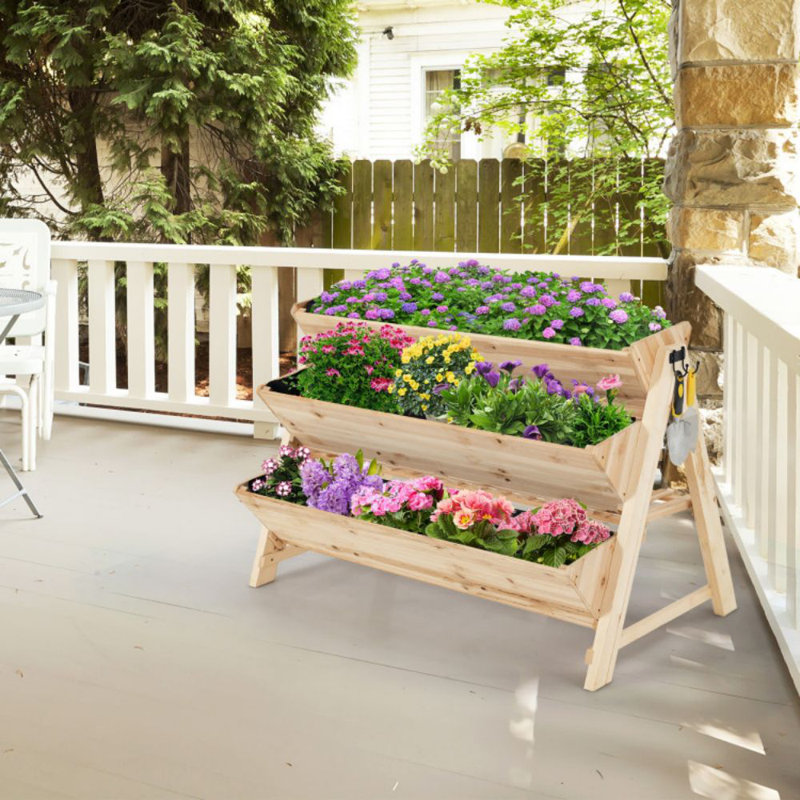Boîte à fleurs en bois à 3 niveaux Katavion
