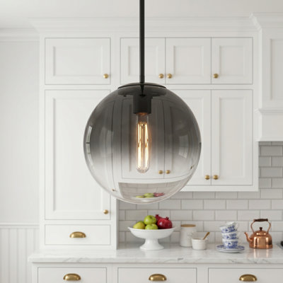Luminaire suspendu en verre 9 po