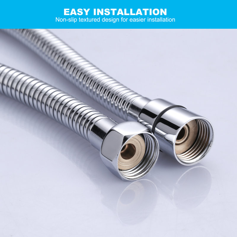 63-Inch Premium Stainless Steel Shower Hose With Durable Construction For Reliable Water Flow