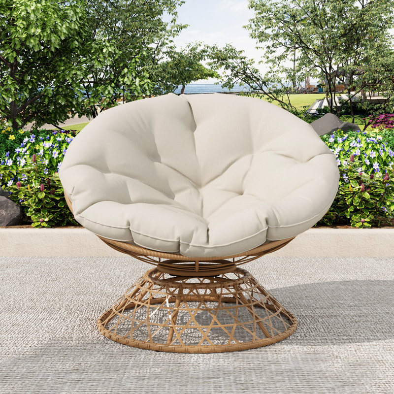  Chaise longue Papasan, Crème, crème