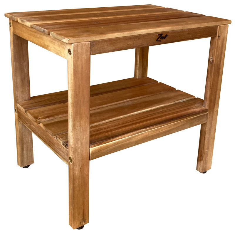 Banc de douche en bois l 18 po Zen