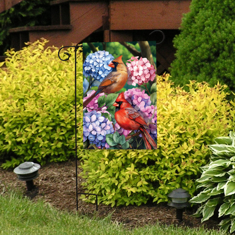 Perched Cardinals Garden Flag