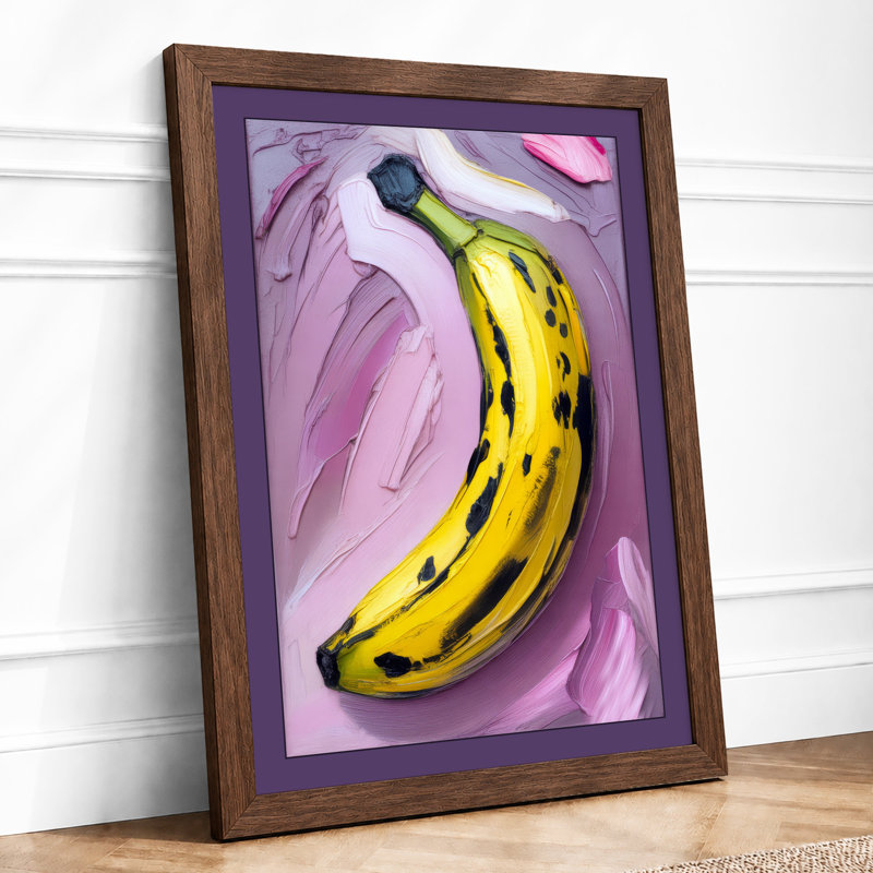Banana in Progress Modern - Framed Print, A4 - 29.7 x 21.0 cm, Walnut
