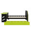 Lit de jour double avec lit gigogne simple, bureau et port USB-1338655482