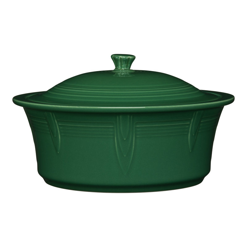 Grande casserole ronde recouverte Fiesta, Jade