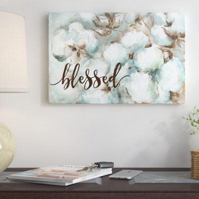 " Cotton Boll Blessed " Watercolor Print
