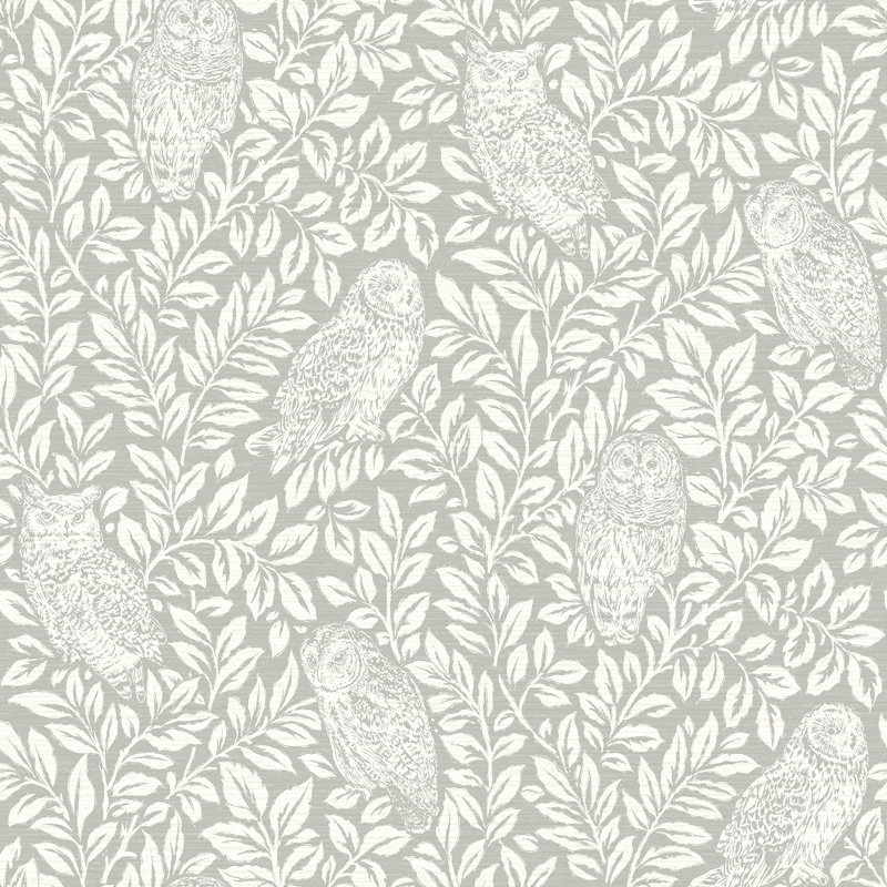 Rouleau de fleurs Toby, Gris clair