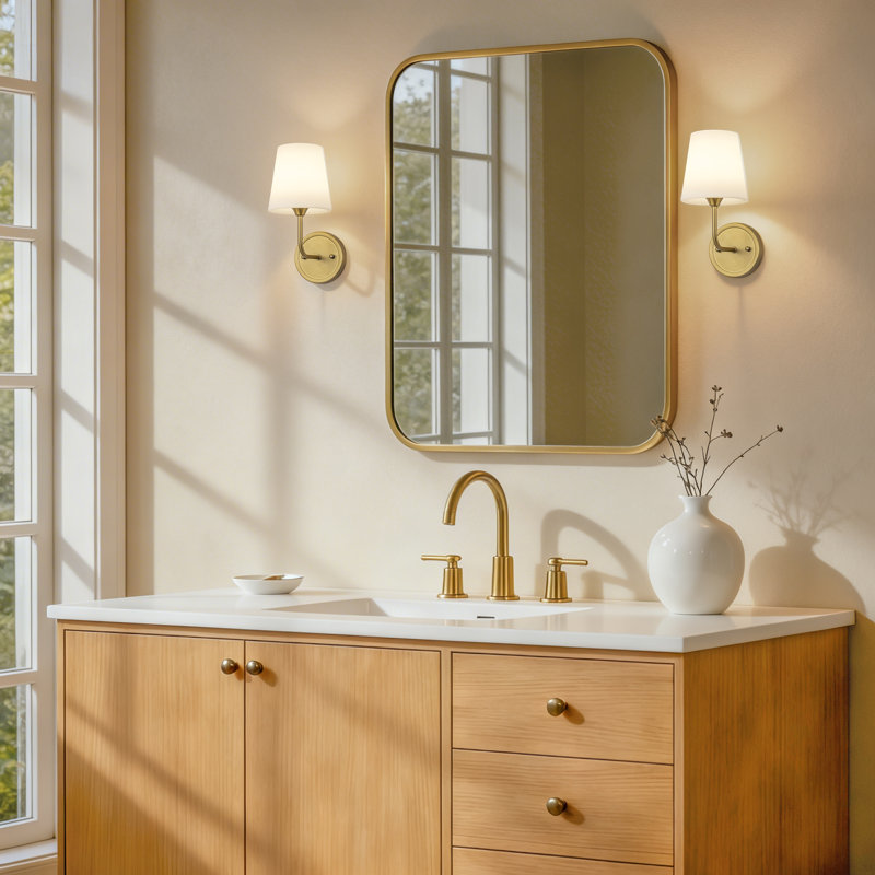2-light Modern Wall Sconces With Frosted Milk Glass Shade