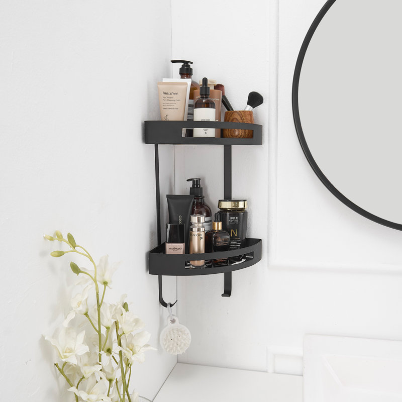 1 Wall Stainless Steel Shower Caddy, Matte Black
