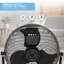 20" Floor Fan - Powerful Air Cooling Fan With 3 Speed Settings-122254657