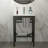 24" X 18" Bathroom Ceramic Console Sink With Overflow & Black Legs