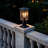 16" Outdoor Post Lights, Pole Lamp for Outside, Lamp Post Light Fixture with Pier Mount Base, Matte Black