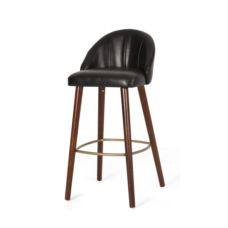Collinston Upholstered Counter Stool, Black