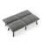 63"W Velvet Upholstered Reclining Futon Sofa Bed with Adjustable Split Backrests-1977320677