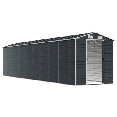Remise de jardin Brisayda en acier galvanisé 6,3 x 26,6 x 6,5 pieds