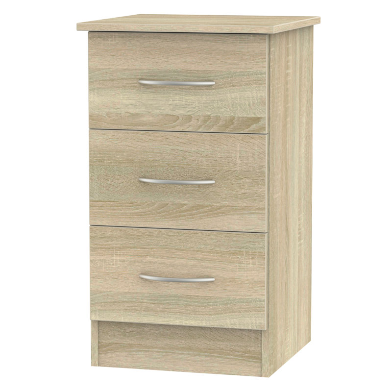 Crete 39.5cm W Manufactured Wood Bedside Table, Bardolino