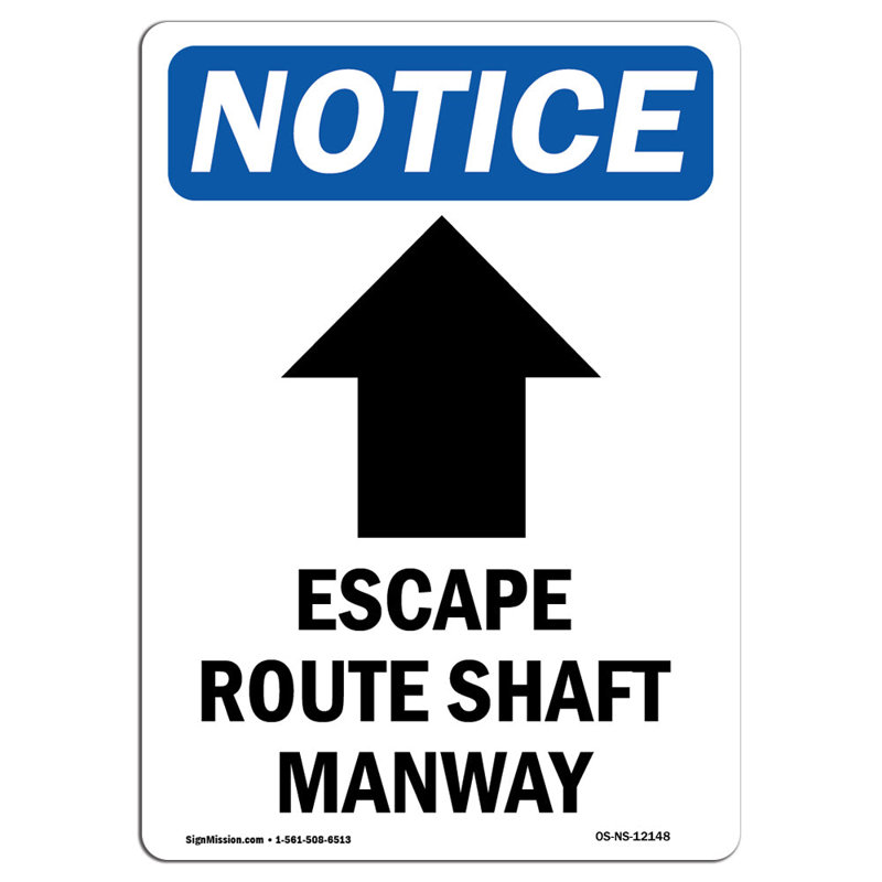 Escape Route Shaft Sign