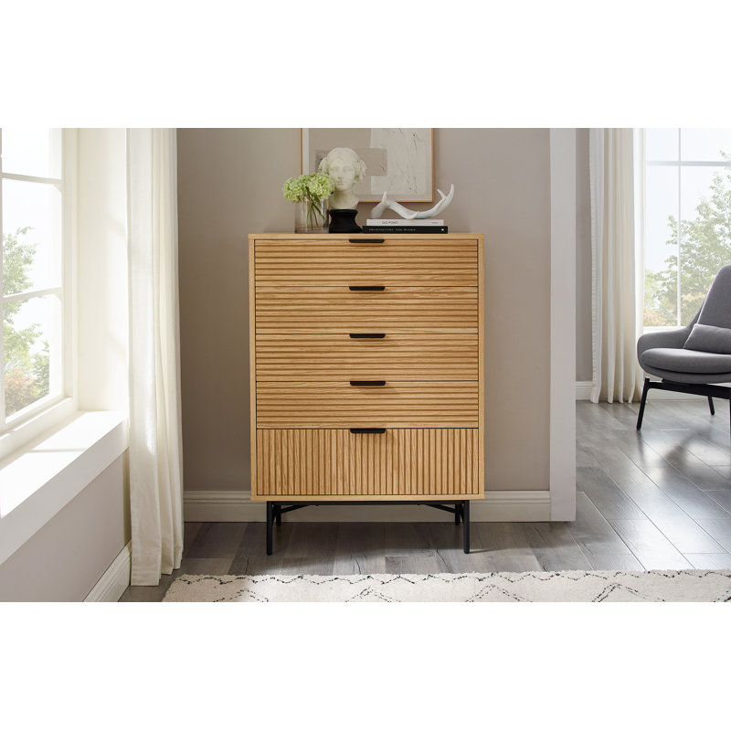 Jama Steel 5 - Drawer Rectangle Accent Chest